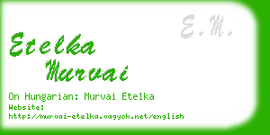 etelka murvai business card